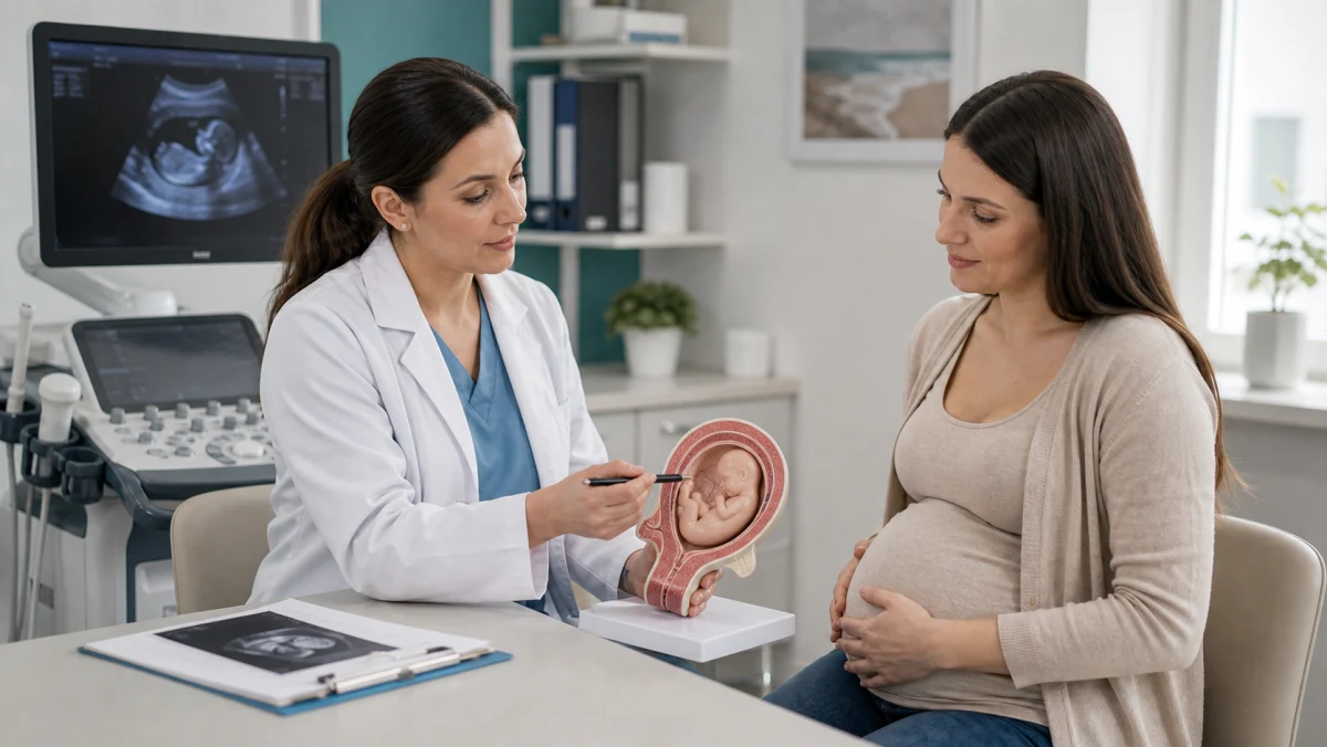 Objašnjenje amniocenteze uz ultrazvučni pregled
